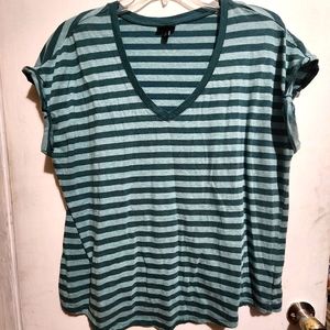 Striped teal t-shirt